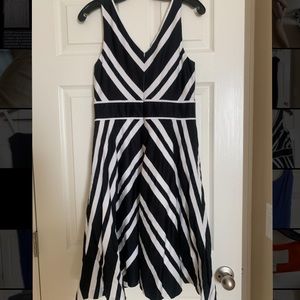 Black and White Striped Dress